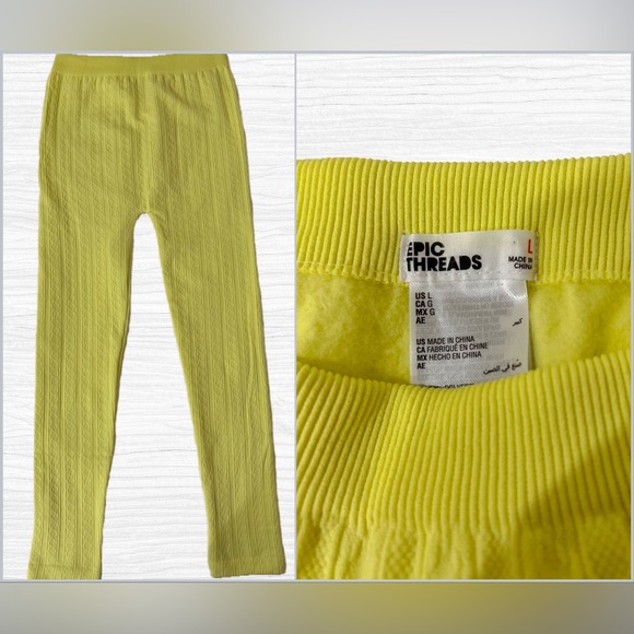 NWOT- Macy’s EPIC Threads Girls Brushed Fleece Leggings- Size Large - Picture 4 of 4